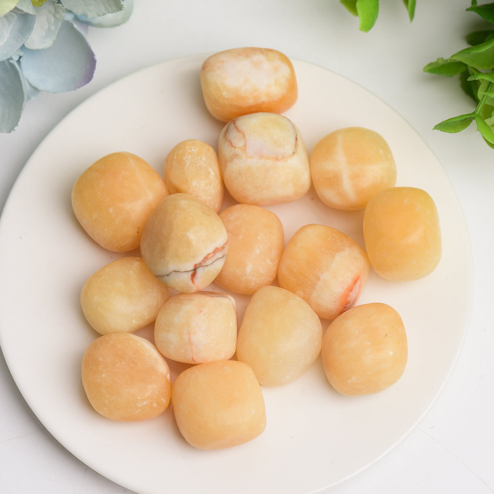 Orange Calcite Healing Tumbled Crystal 2cm | Healing Sounds