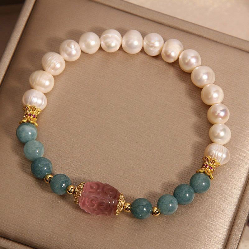 Pearl Jade Purity Bracelet 14-16cm Natural Jewelry