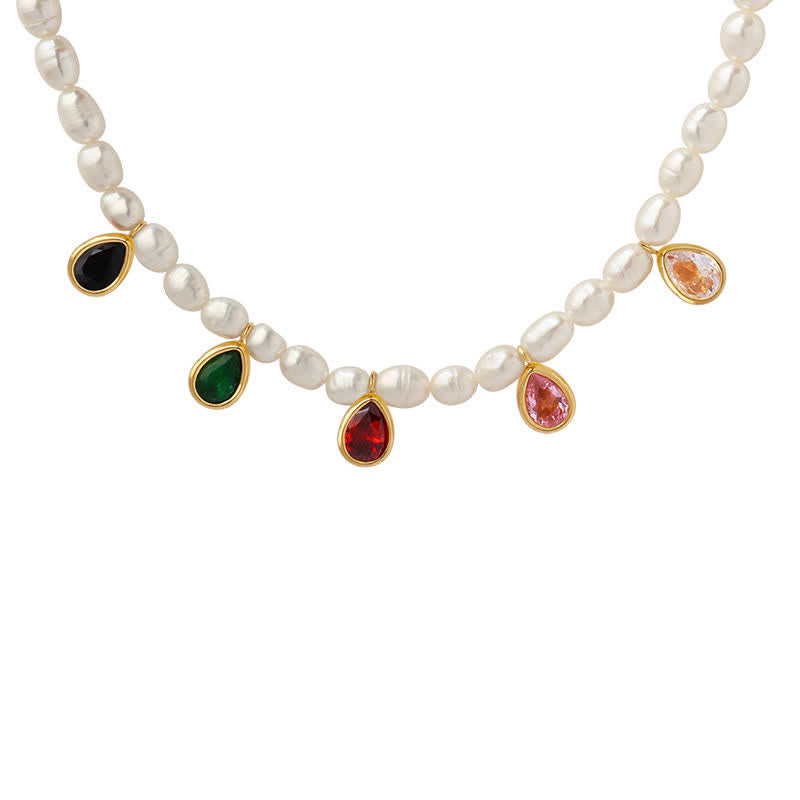 Pearl Purity Necklace Pendant with 18K Gold and Crystal