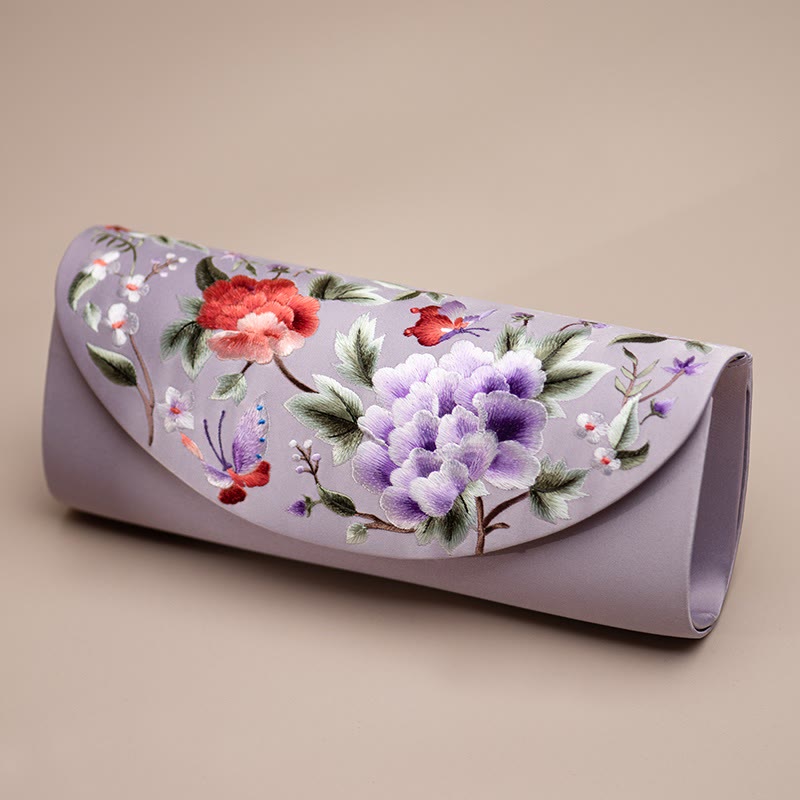 Peony Tulip Embroidered Wedding Crossbody Bag 24cm