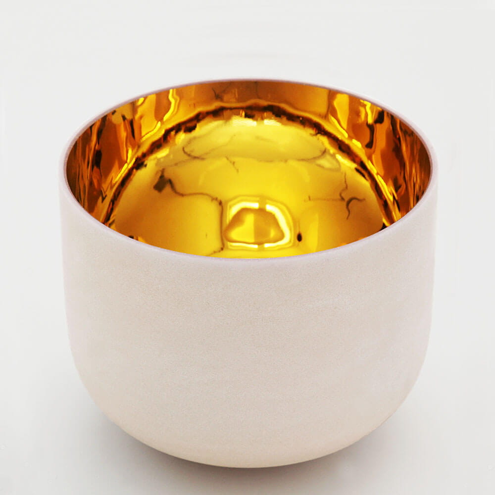 Perfect pitch 8\’ Alchemy Solid 24K Pure Gold Crystal Singing Bowl - On sale