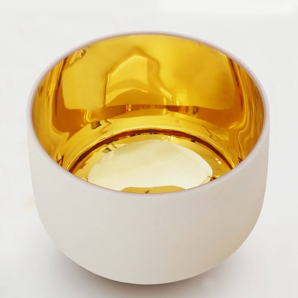 Perfect pitch 8\’ Alchemy Solid 24K Pure Gold Crystal Singing Bowl - On sale