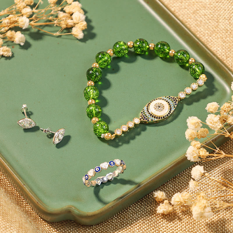 Peridot Evil Eye Jewelry Bundle for Infinite Good Fortune