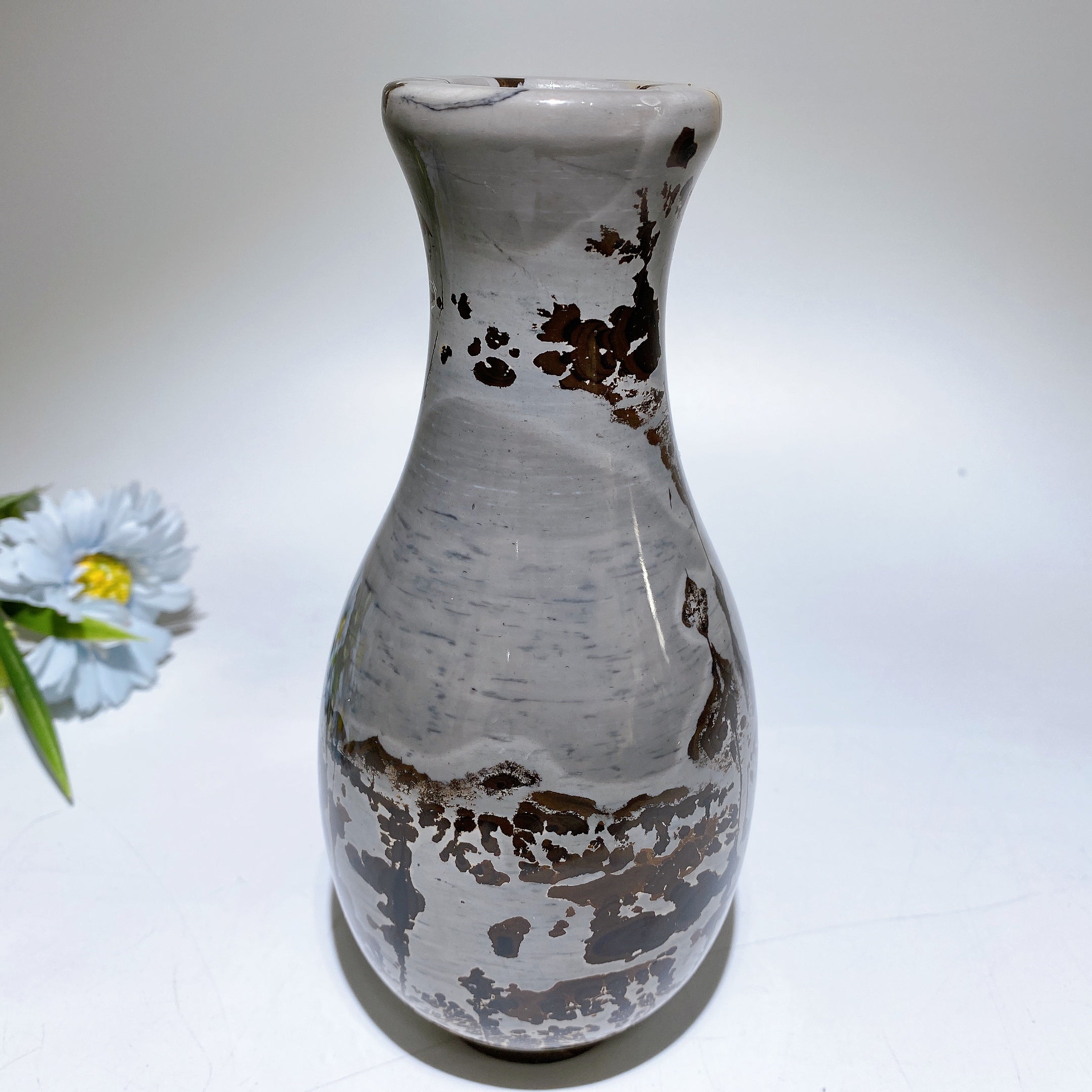 Picture Jasper 19cm Healing Crystal Vase for Spiritual Energy