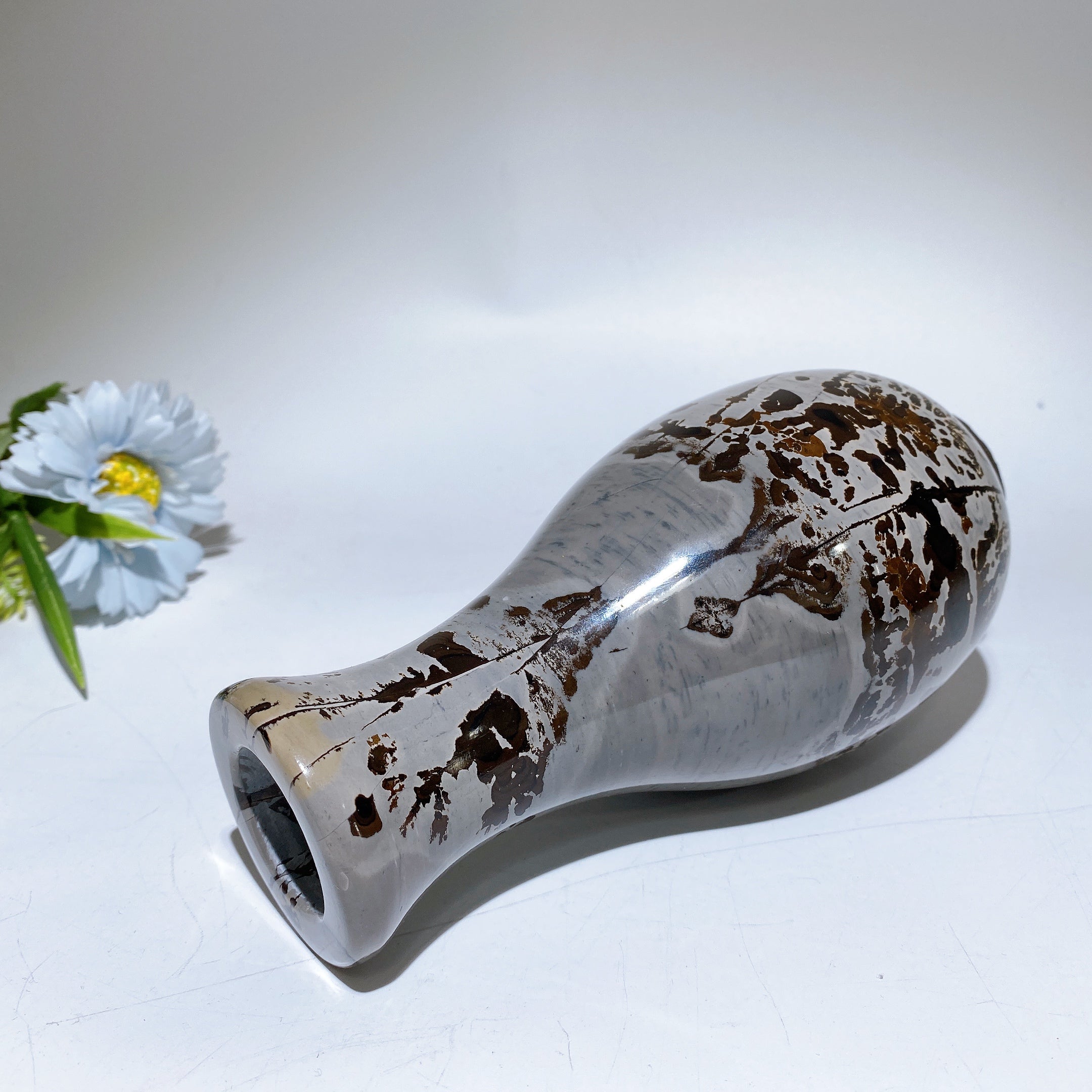 Picture Jasper 19cm Healing Crystal Vase for Spiritual Energy