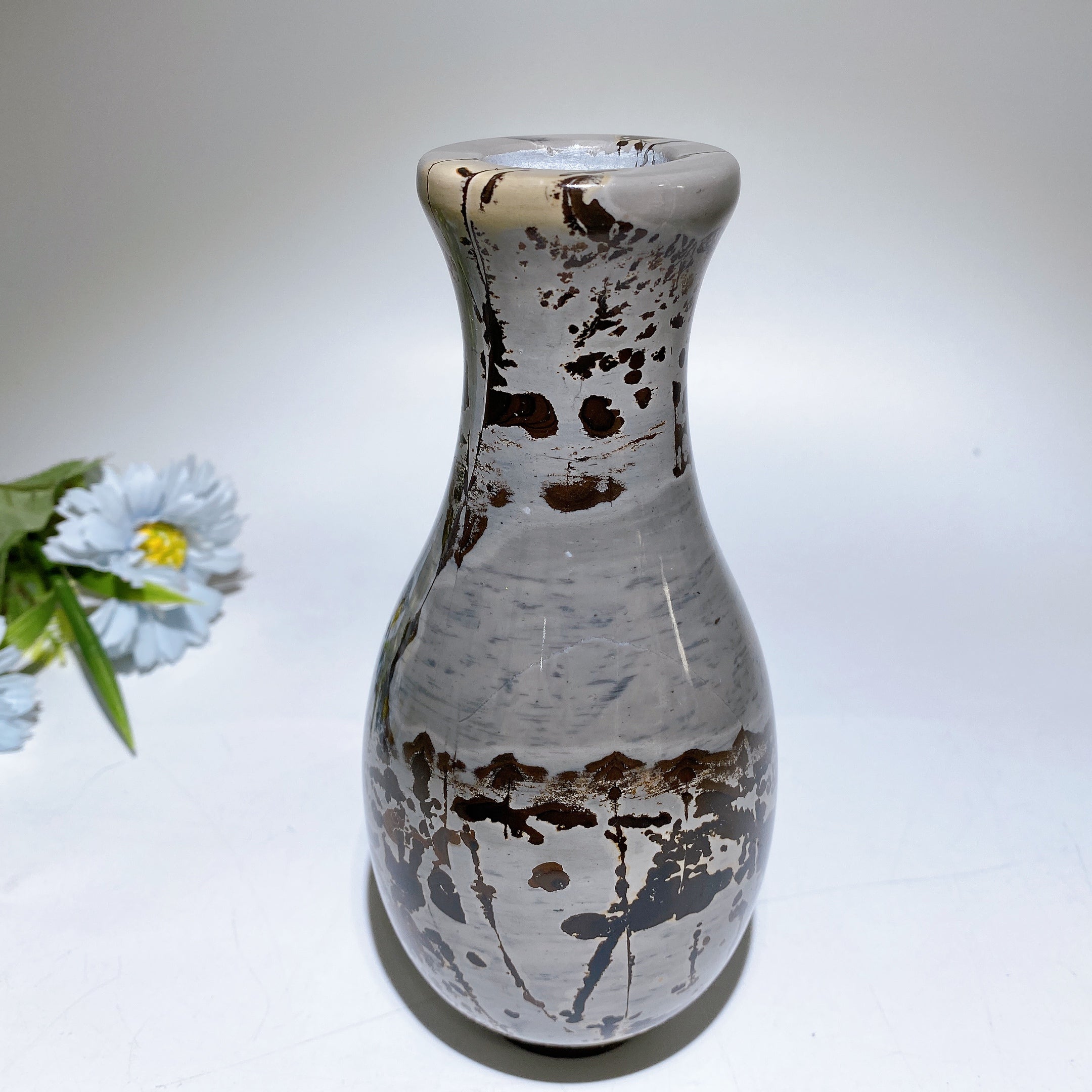 Picture Jasper 19cm Healing Crystal Vase for Spiritual Energy