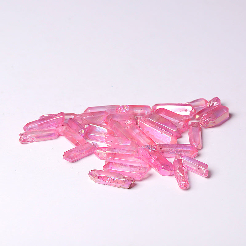 Pink Aura Angel Crystal Points 1.2-1.7 inch Raw Quartz