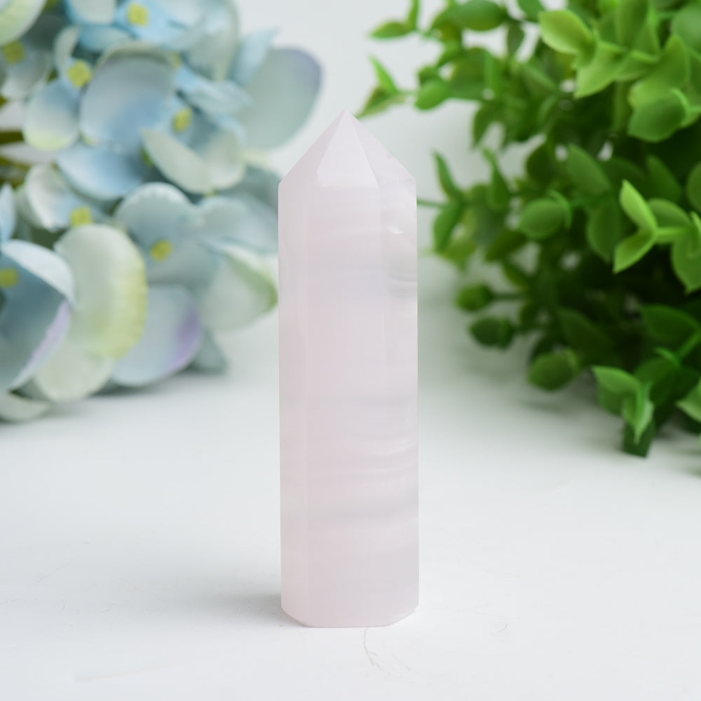 Pink Calcite Crystal Points 2.5-4.0 Inch Healing Stone
