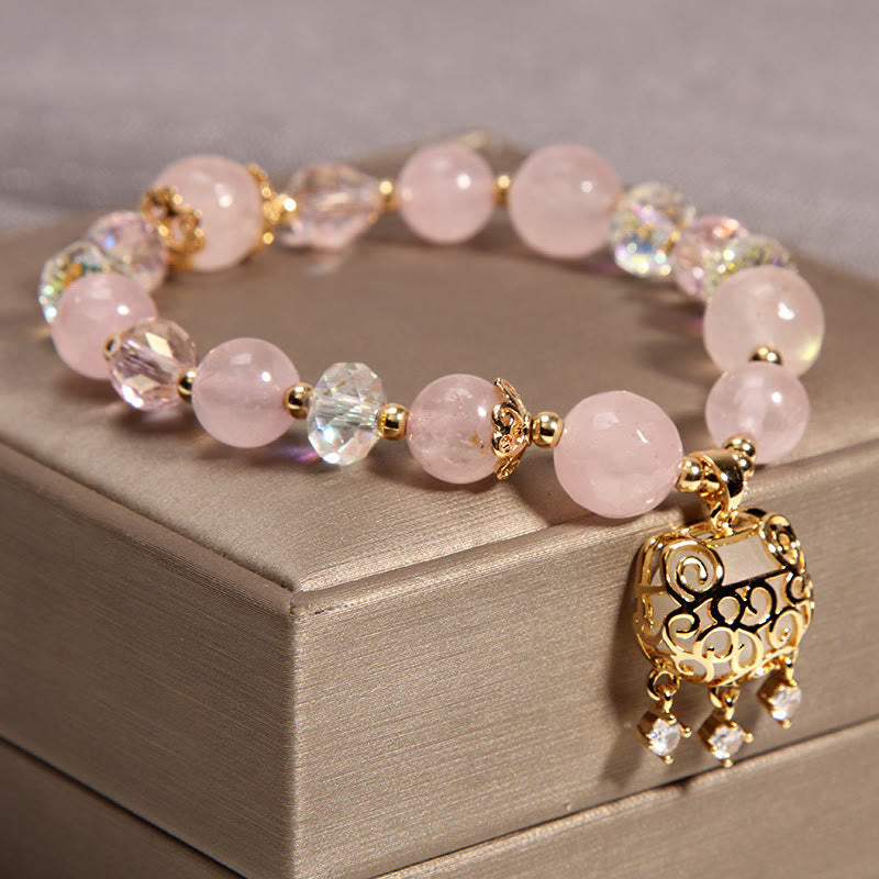 Pink Crystal Soothing Bracelet 10mm for Calm & Protection
