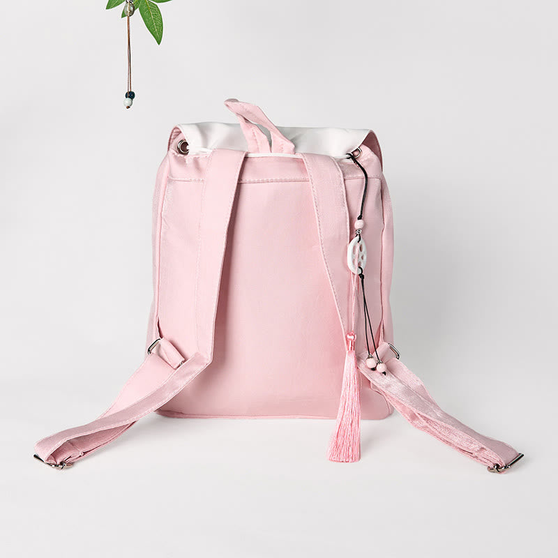 Pink Peony Flowers Canvas Backpack | Spiritual Accessories