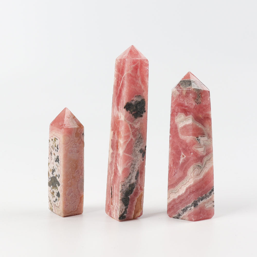 Pink Rhodochrosite Crystal Point 2-4 inch Healing Stone