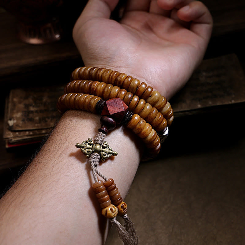 Pixiu Bracelet in Yak Bone for Spiritual Balance & Protection
