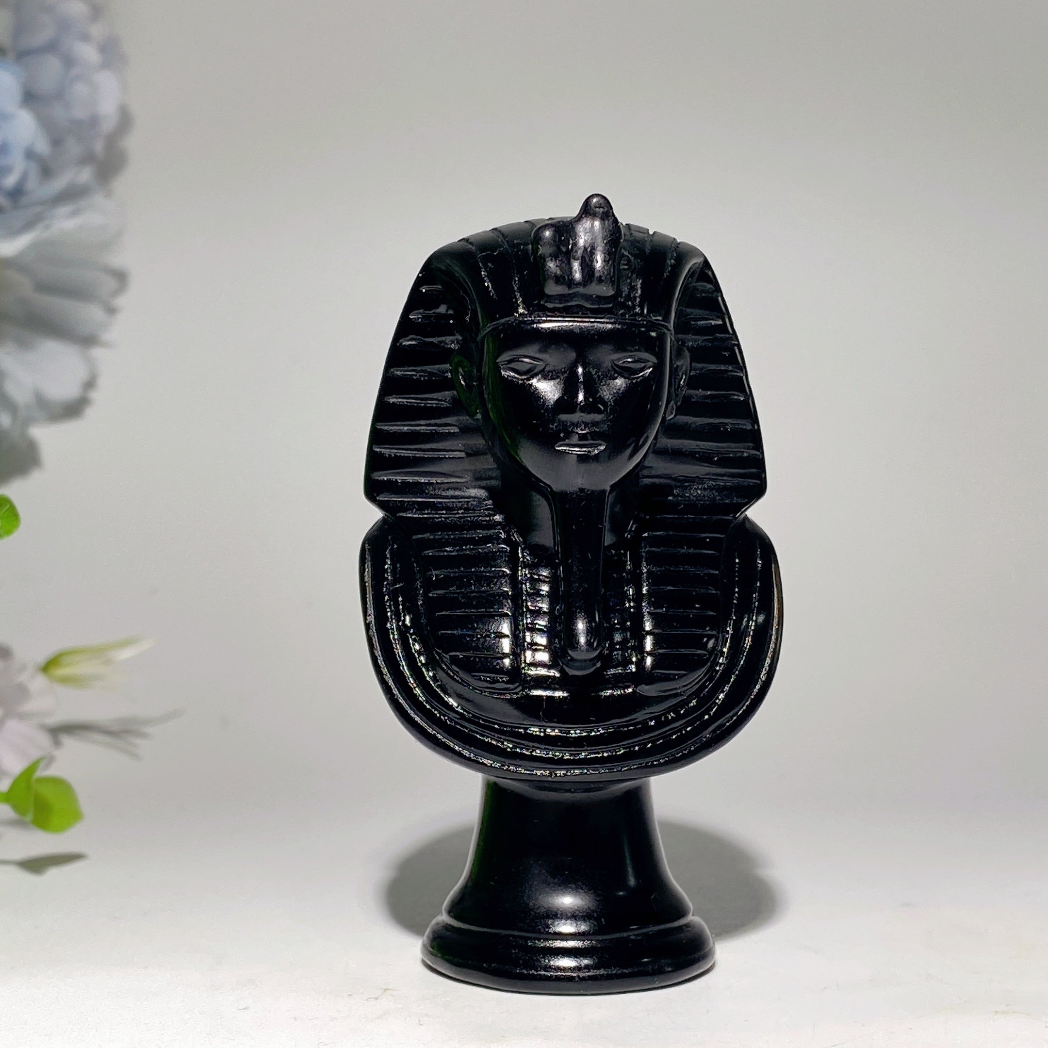 Polished Black Obsidian Egyptian Figurines 3-4.7 inch | Healing Sounds