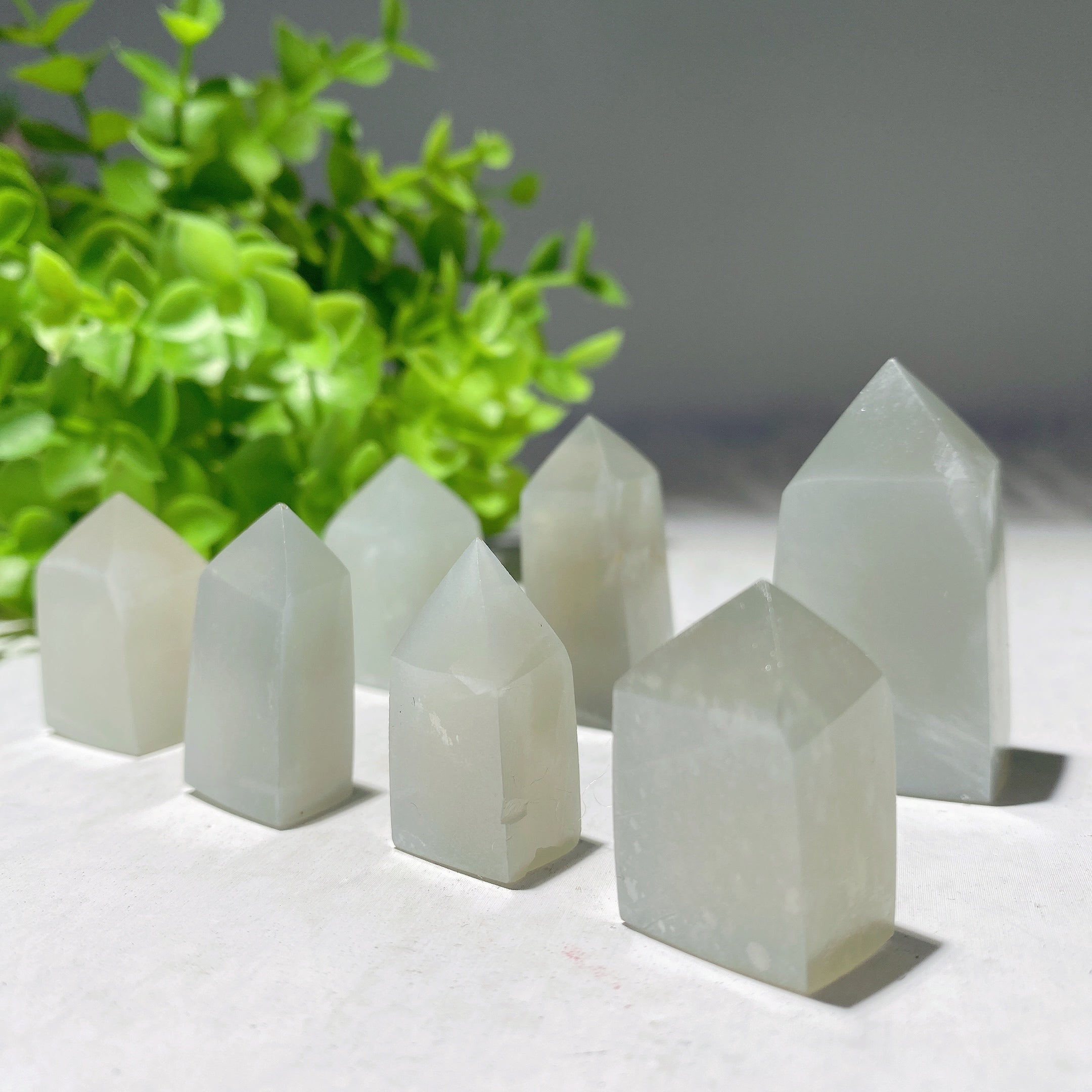 Polished Green Moon Stone Crystal Point 1.0-2.0 inches Healing
