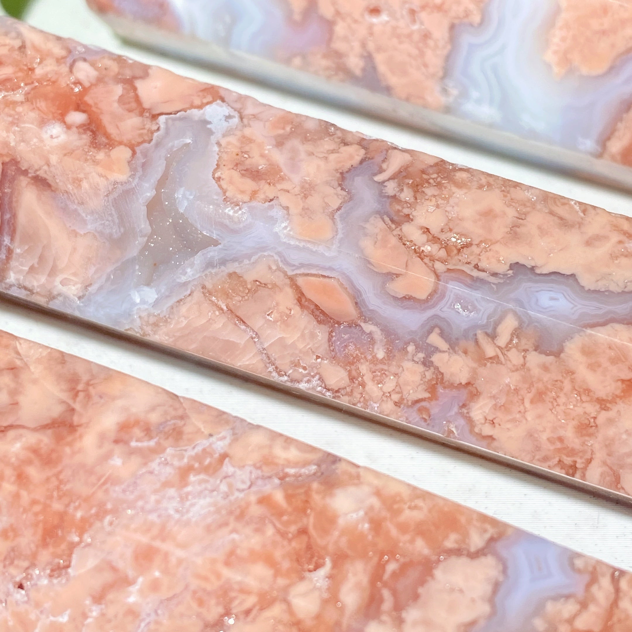 Polished Pink Flower Agate Crystal Points 2.5-4.0 Inch Healing