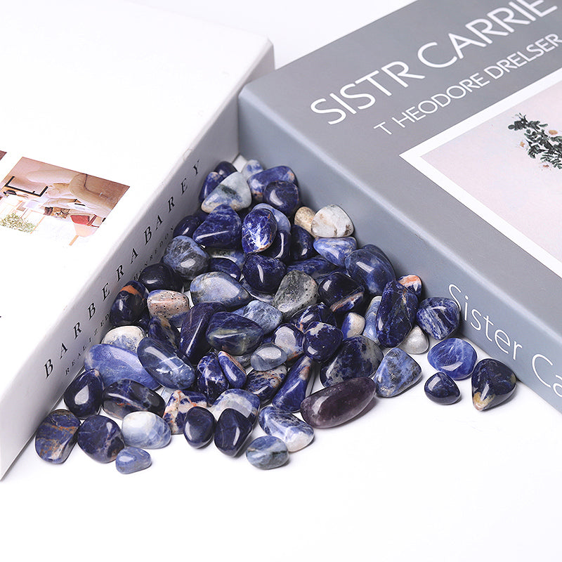 Polished Sodalite Tumbled Stones 15mm-30mm for Energy Healing