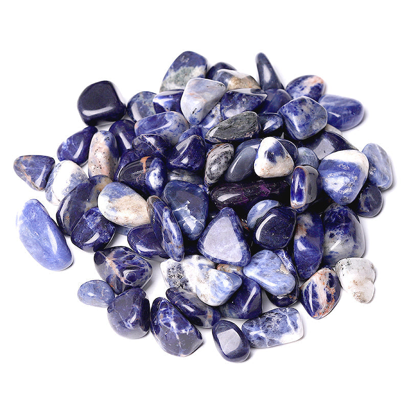 Polished Sodalite Tumbled Stones 15mm-30mm for Energy Healing