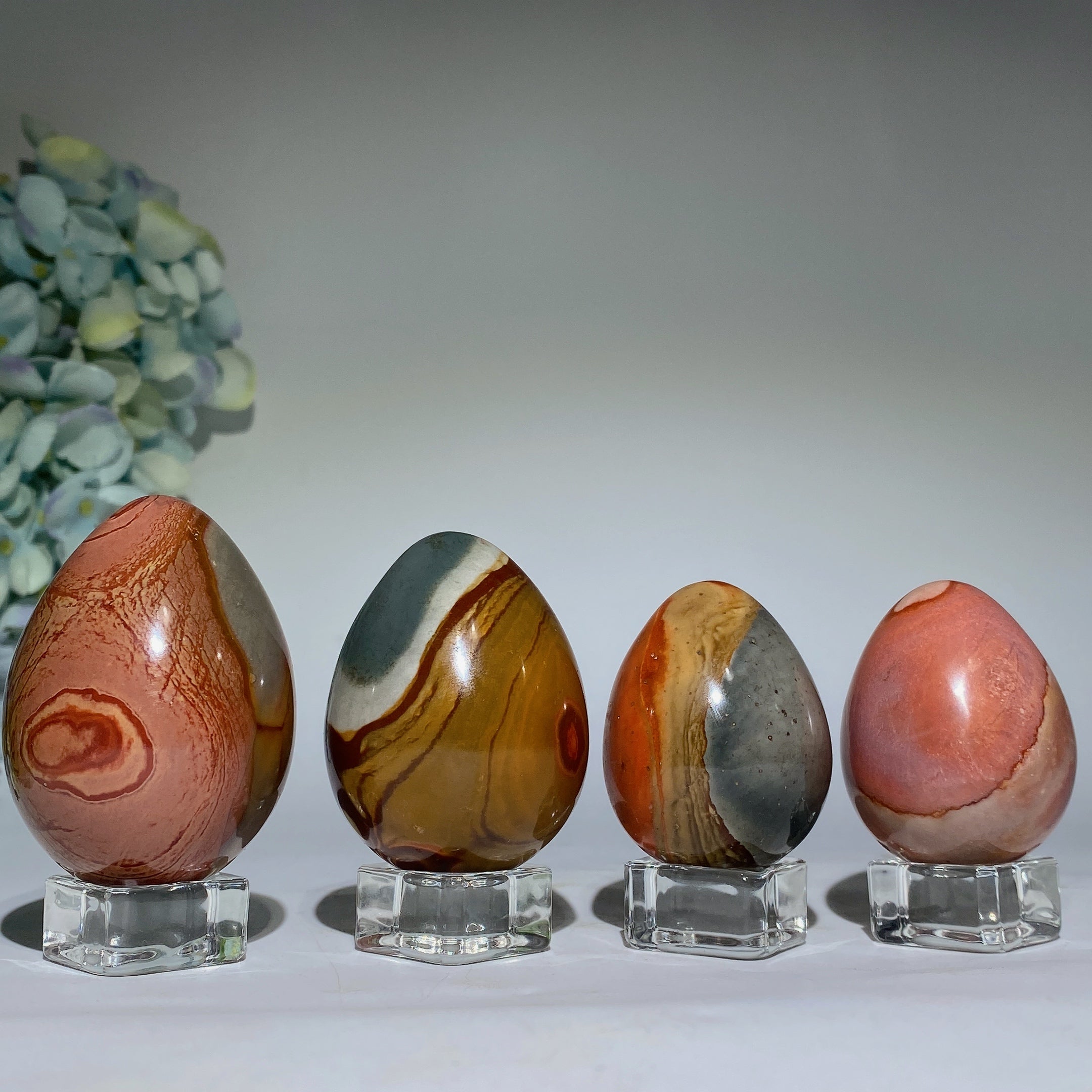 Polychrome Crystal Egg 1.9-2.4 Inch Healing Stone