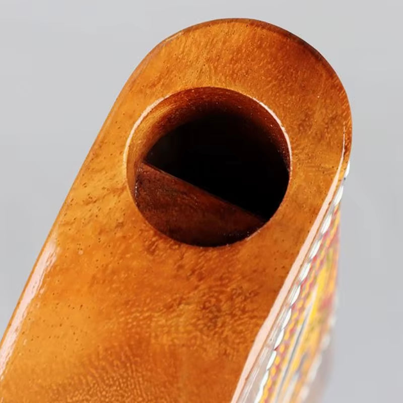 Copper pipe fitting with circular hole for Portable Australian Didgeridoo - Mahogany Wood