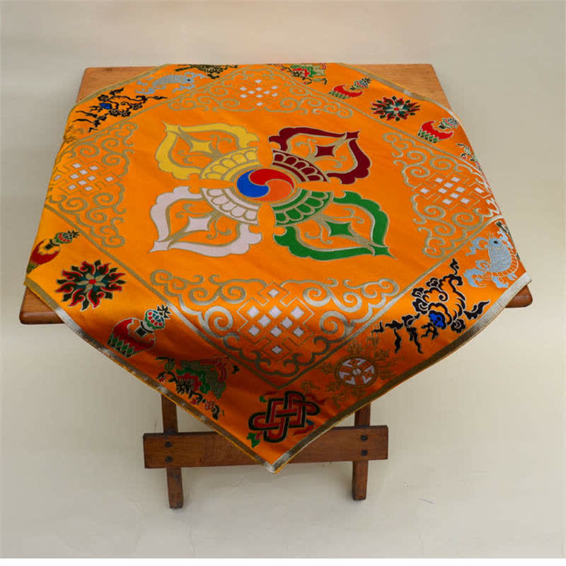 Prayer Altar Mat with 8 Auspicious Symbols | Healing Sounds