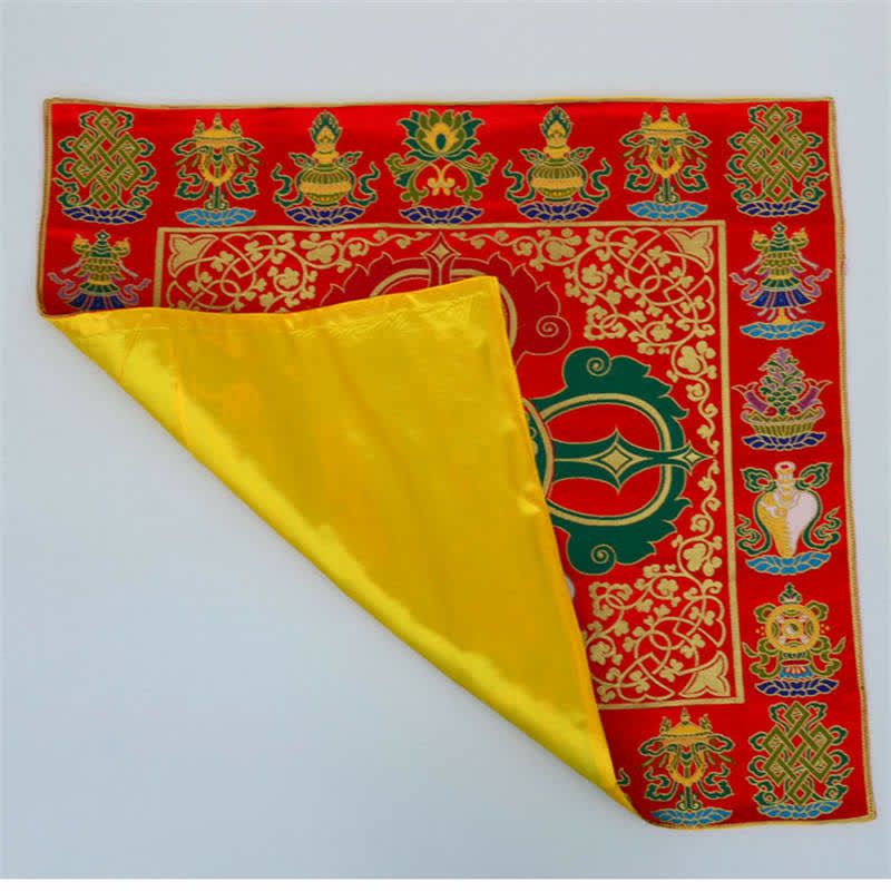 Prayer Altar Mat with 8 Auspicious Symbols | Healing Sounds