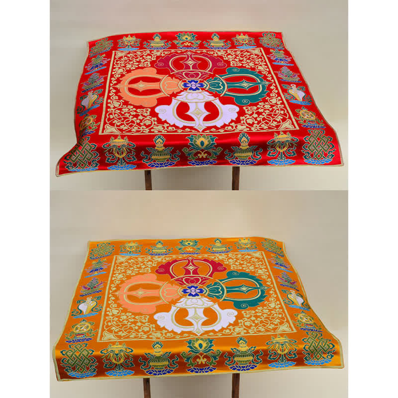 Prayer Altar Mat with 8 Auspicious Symbols | Healing Sounds