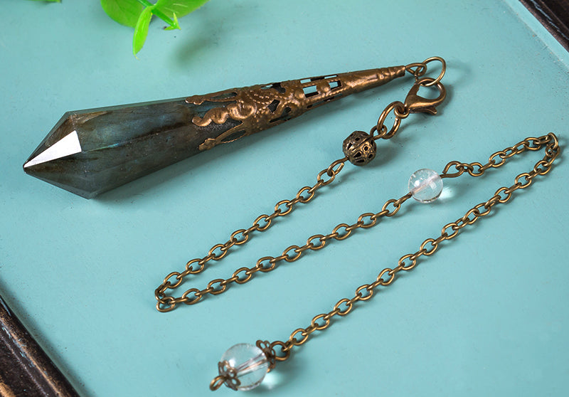 Labradorite Crystal Pendulum for Intuition & Clarity