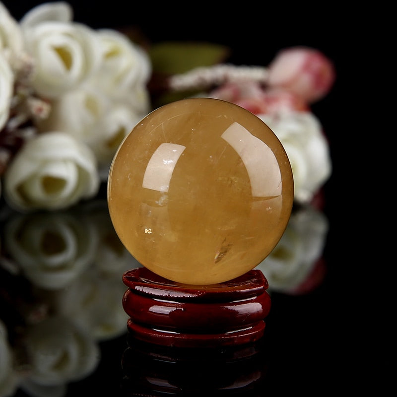 Citrine Abundance Sphere - Manifest Joy & Clarity