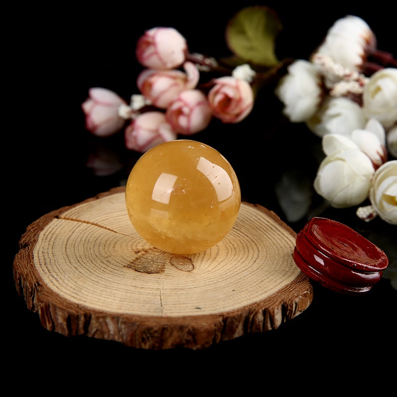 Citrine Abundance Sphere - Manifest Joy & Clarity