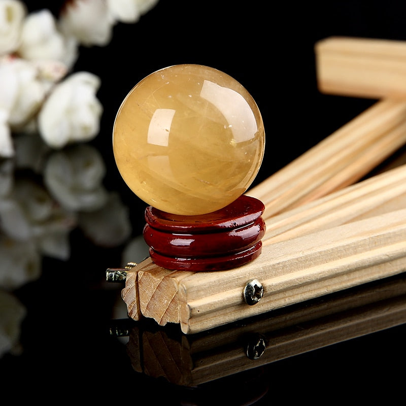 Citrine Abundance Sphere - Manifest Joy & Clarity