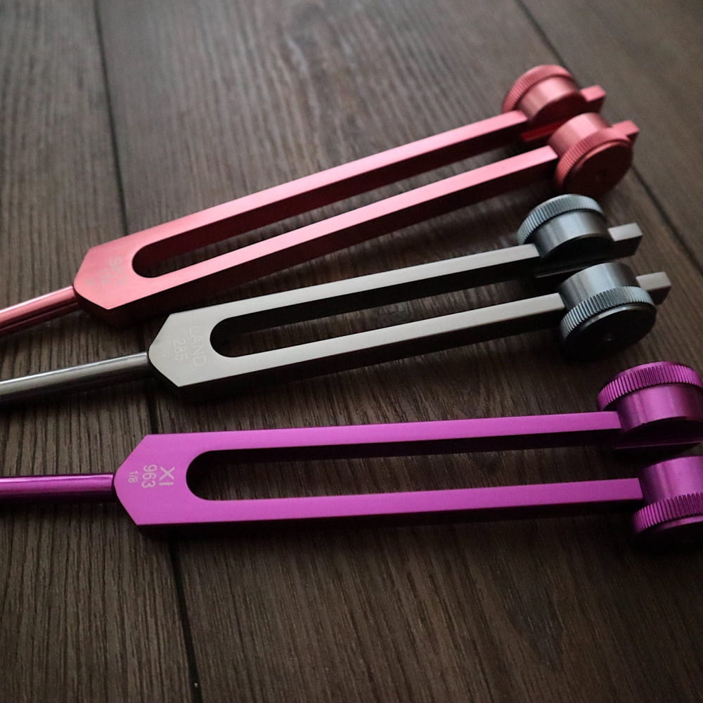 Professionally Tuned Solfeggio Forks 9pc Set - Chakra Engrams - On sale