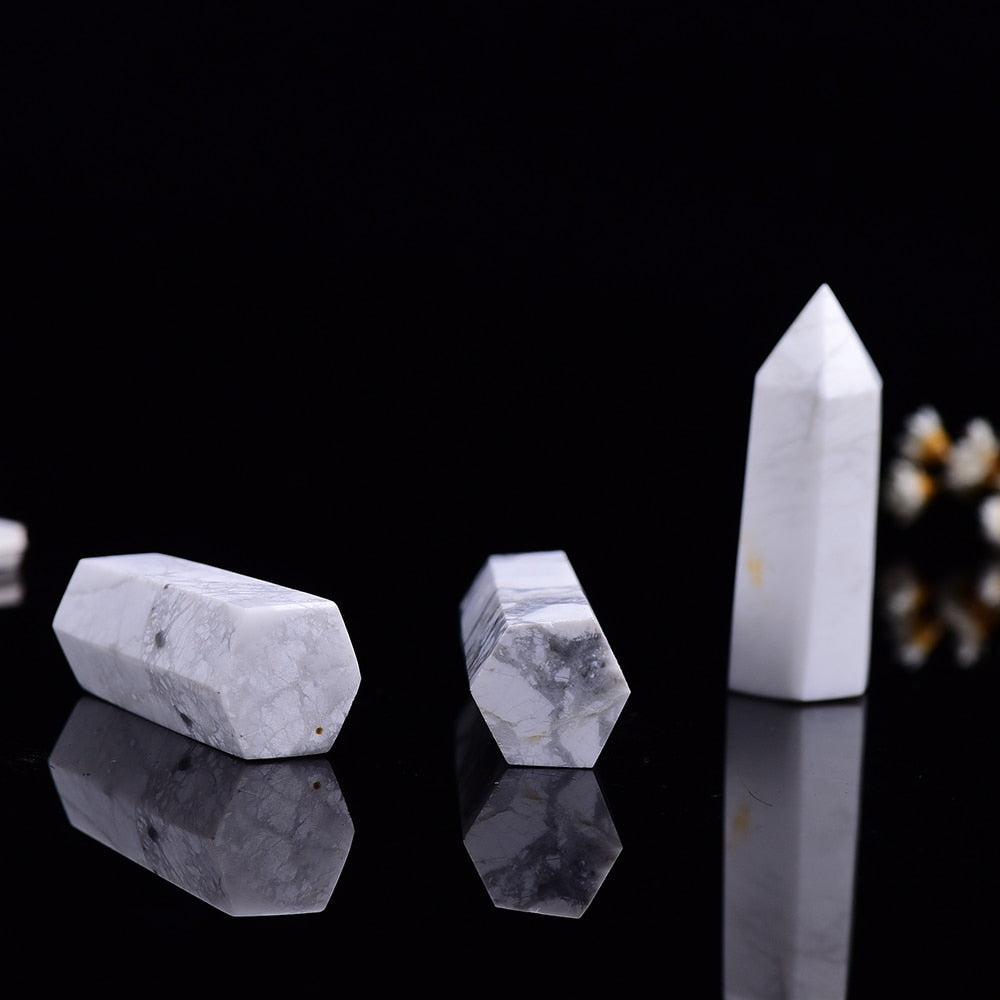 Pure Abundance Howlite Crystal Wand