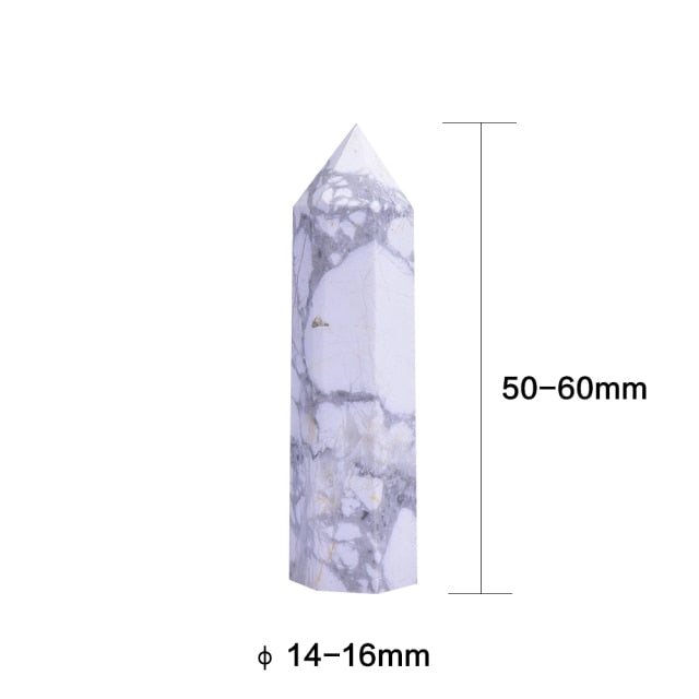 Pure Abundance Howlite Crystal Wand
