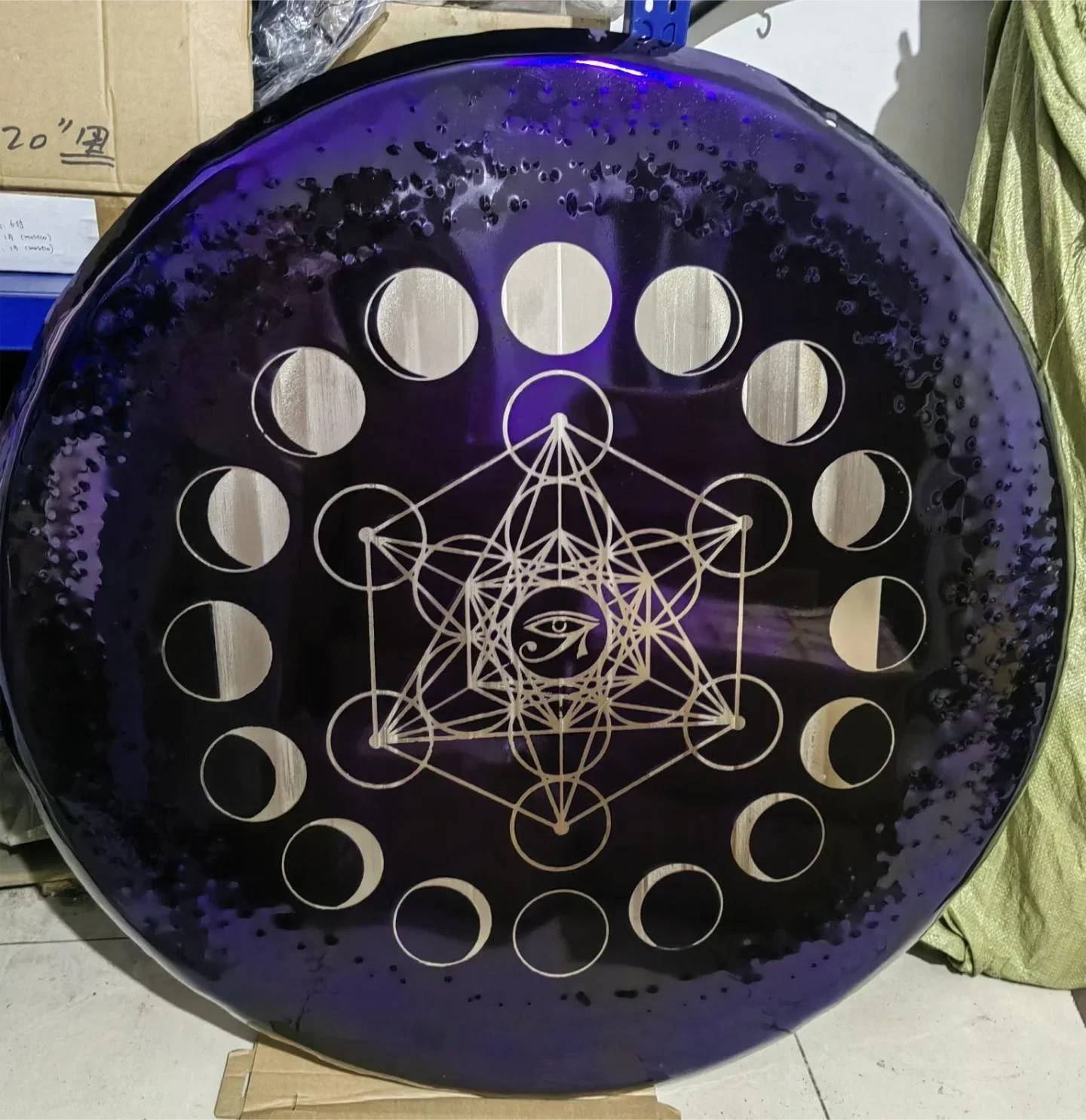 Purple Horus Eye Meditation Gong Instrument