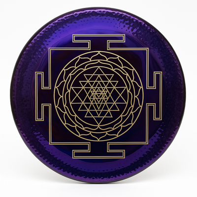 Purple Sacred Geometry Gong for Sound Bath