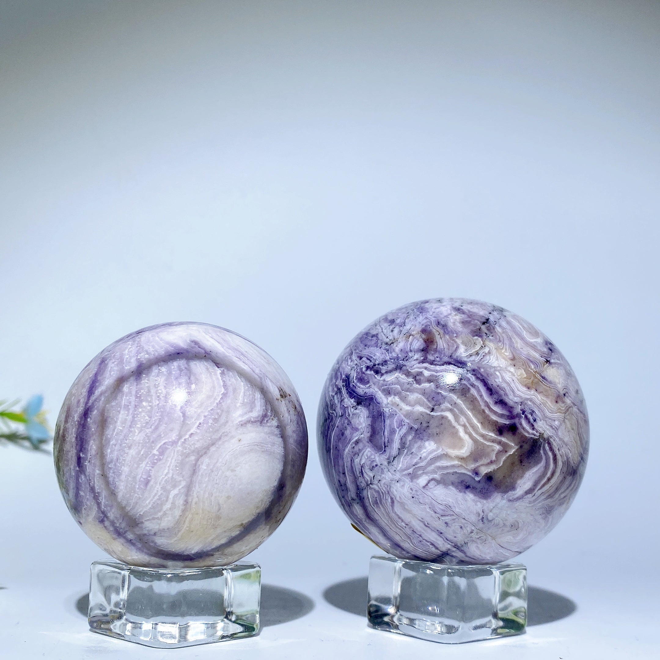 Purple Turquoise Crystal Sphere 1.5-3 Inch Healing Orb