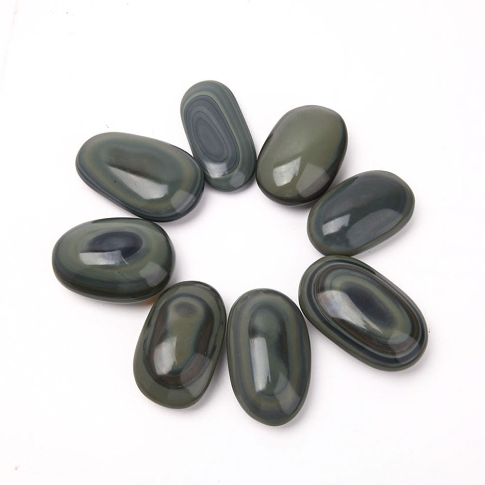 Rainbow Obsidian 2.8" Palm Stone for Energy Grounding