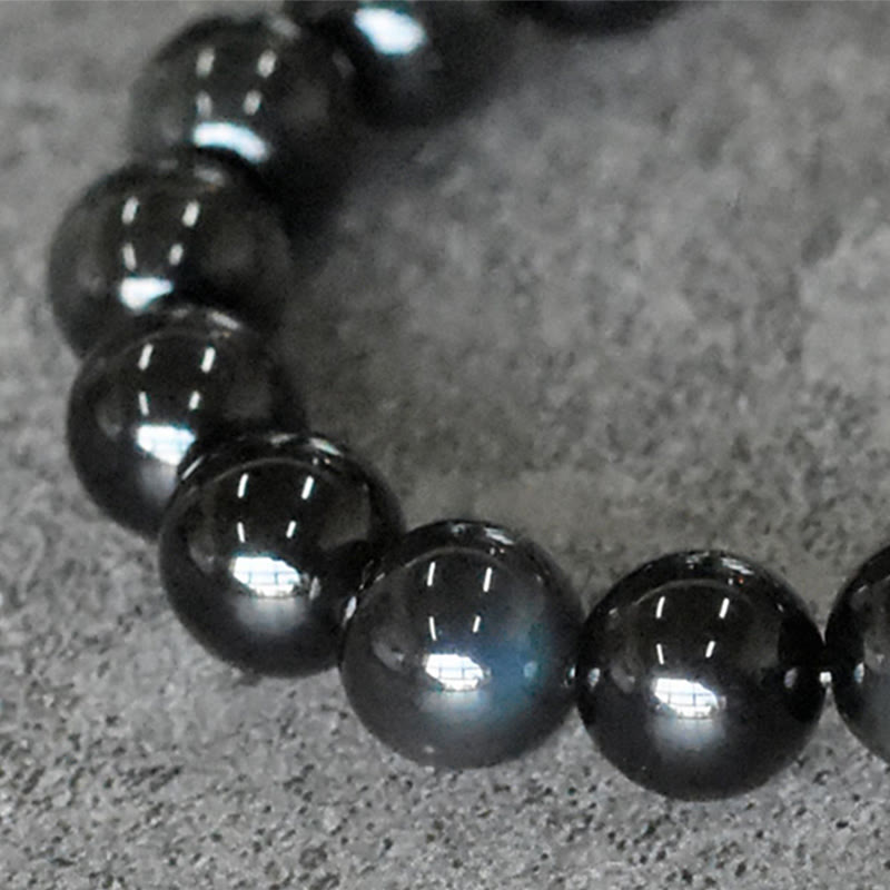 Rainbow Obsidian Copper Bead Bracelet for Positive Transformation