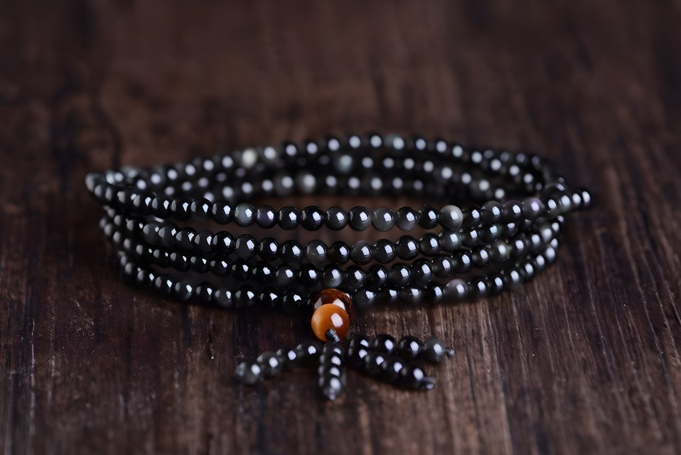 Rainbow Obsidian Multi-Wrap Bracelet - Joyful Design