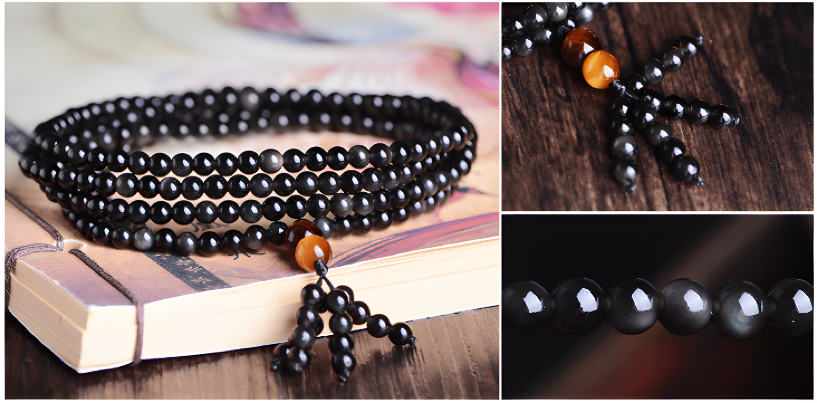 Rainbow Obsidian Multi-Wrap Bracelet - Joyful Design