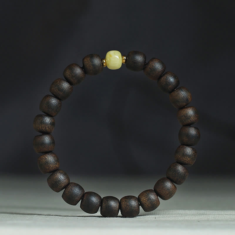 Rare Brunei Agarwood Amber Bracelet for Balance & Calm