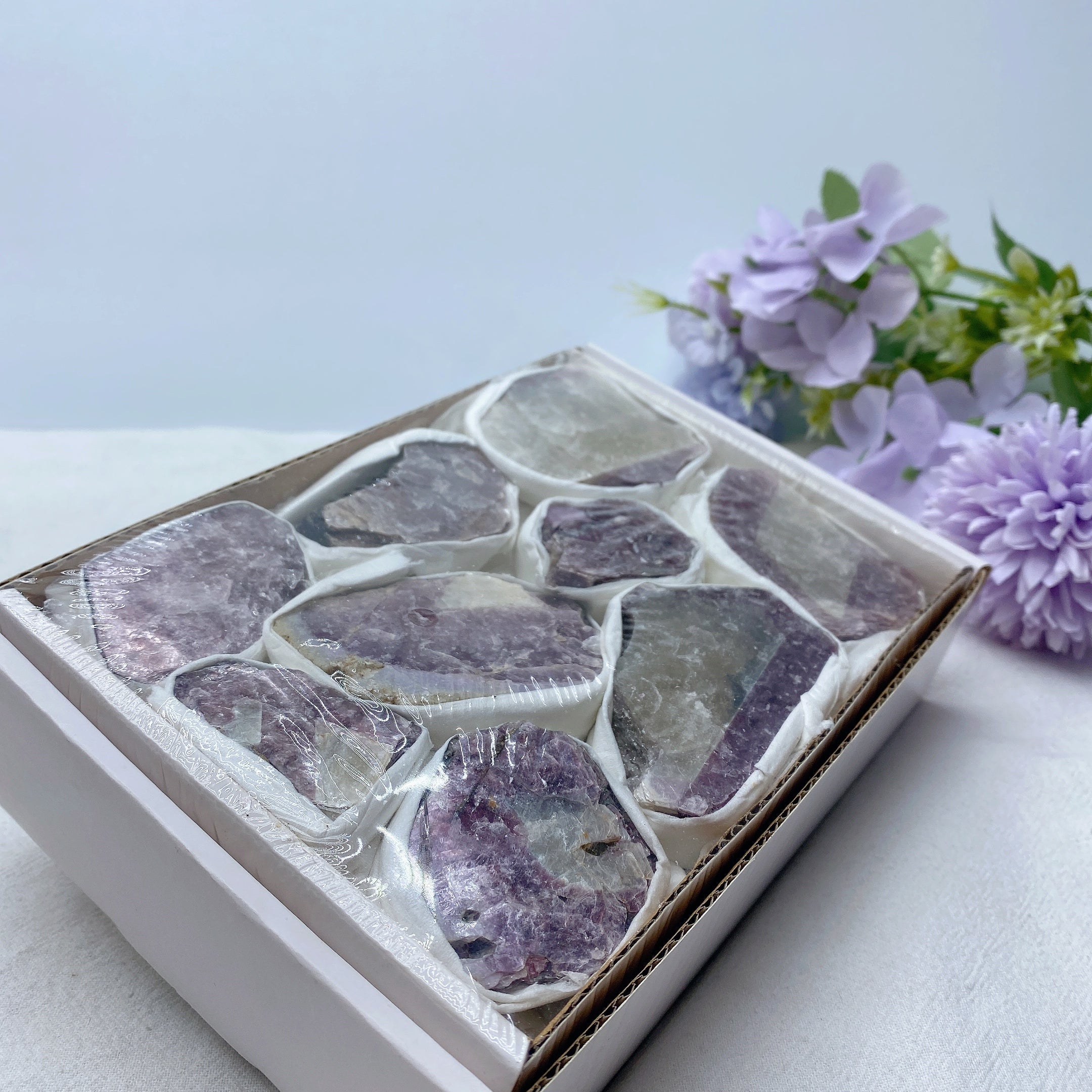 Raw Purple Mica Crystal Box 7.5x5x2in 450g Healing Stones