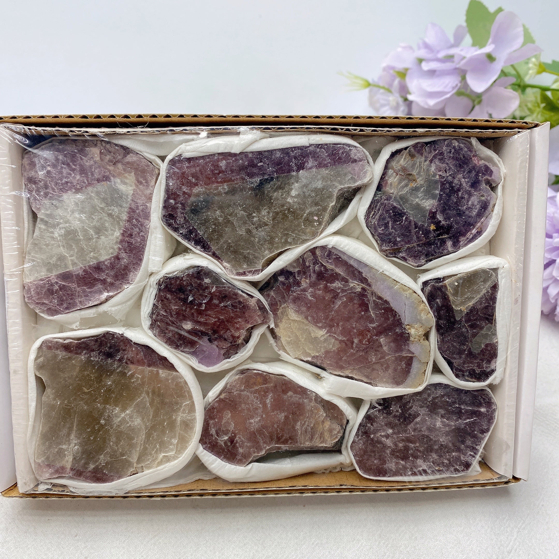 Raw Purple Mica Crystal Box 7.5x5x2in 450g Healing Stones