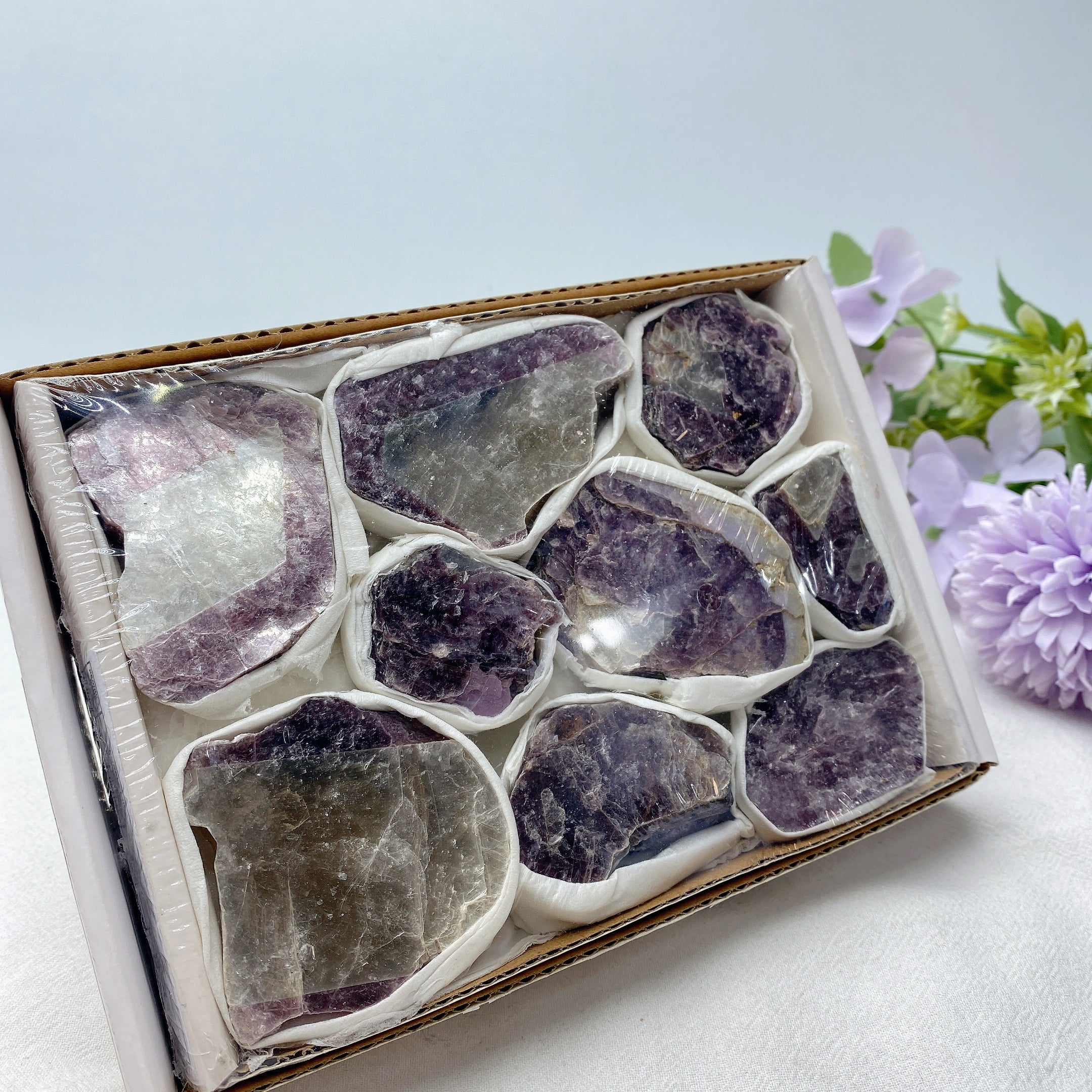 Raw Purple Mica Crystal Box 7.5x5x2in 450g Healing Stones