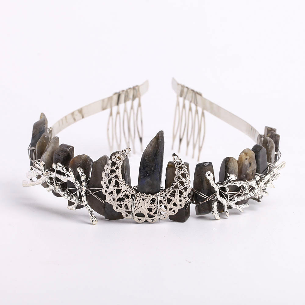 Raw Quartz Crystal Crown 10cm for Meditation | Healing Sounds
