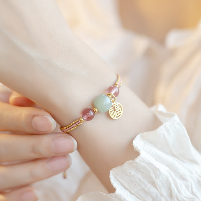 Red Agate Jade Lotus Confidence Bracelet