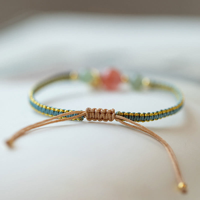 Red Agate Jade Lotus Confidence Bracelet