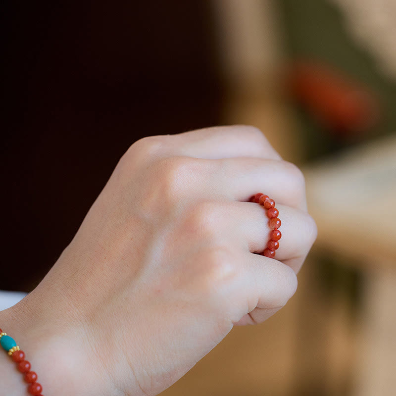 Red Agate Turquoise Confidence Jewelry Set | Sterling Silver Gold