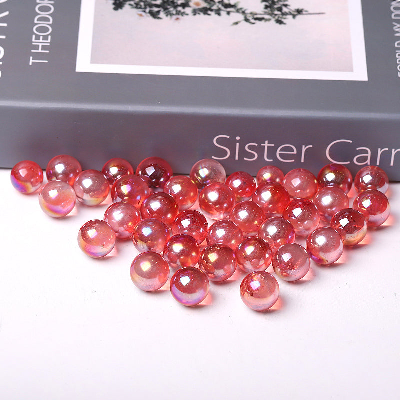 Red Aura Angel Crystal Sphere 0.5-0.7 inch Healing Ball