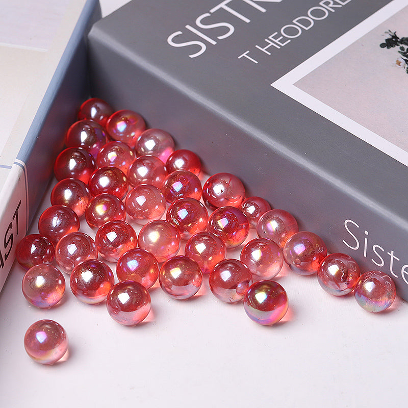Red Aura Angel Crystal Sphere 0.5-0.7 inch Healing Ball